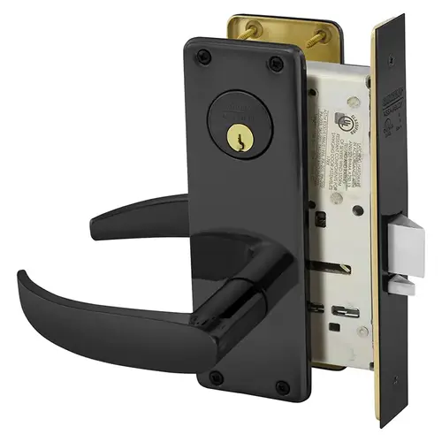 Mortise Lock Dark Oxidized Statuary Bronze Clear Coated