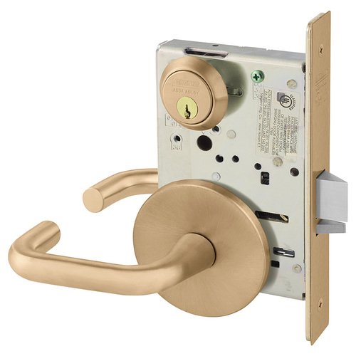 Mortise Lock Satin Bronze Clear Coated