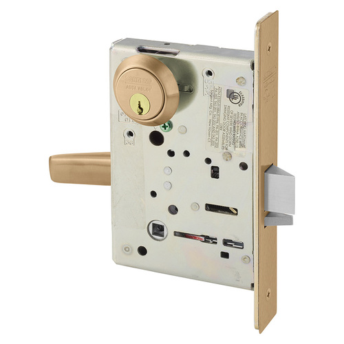 Mortise Lock Satin Bronze Clear Coated