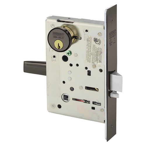 Mortise Lock Oxidized Satin Bronze Relieved Clear Coated