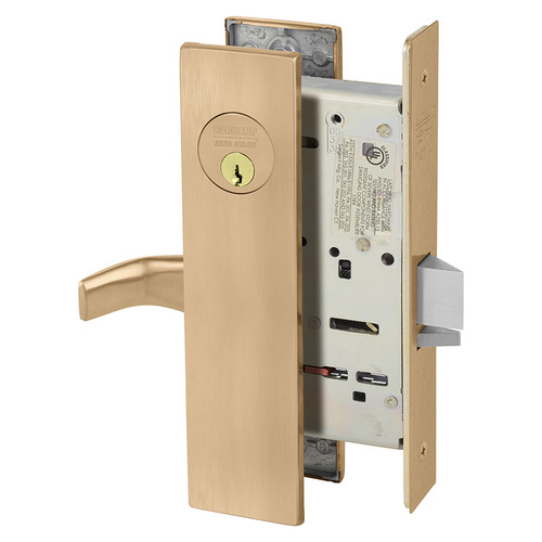 Mortise Lock Satin Bronze Clear Coated