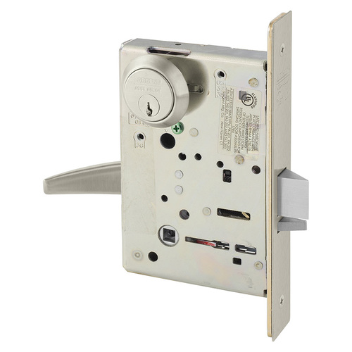 Mortise Lock Satin Nickel Plated Clear Coated