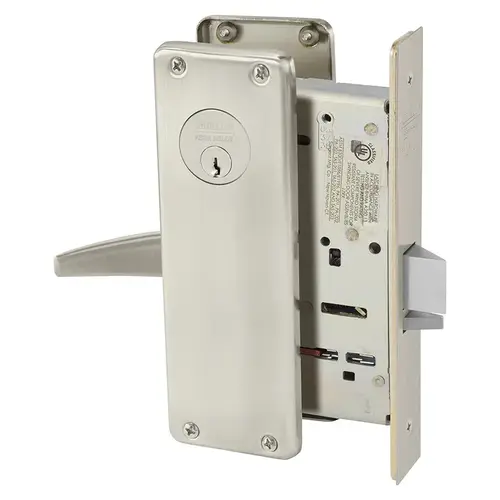 Mortise Lock Satin Nickel Plated Clear Coated