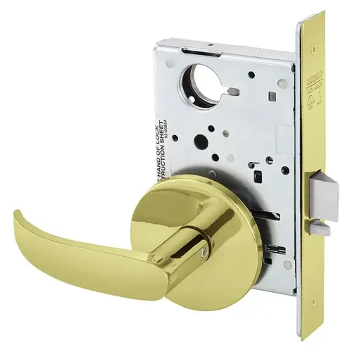 Mortise Lock Bright Brass