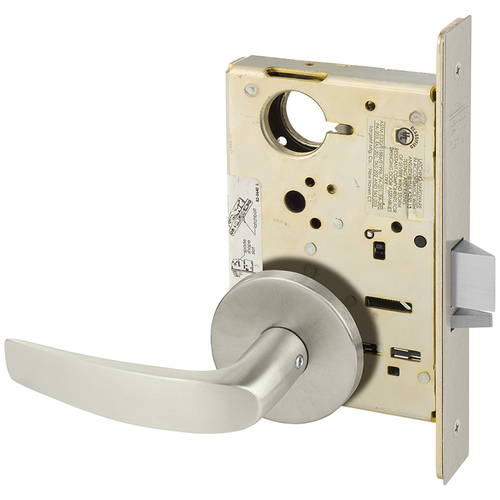 Mortise Lock Satin Nickel Plated Clear Coated