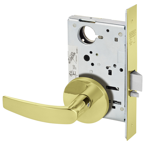 Mortise Lock Bright Brass