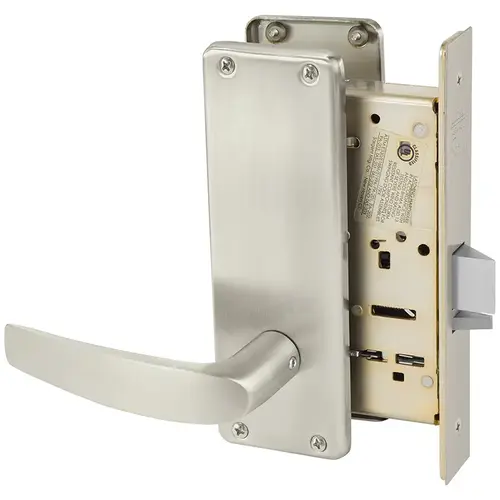 Mortise Lock Satin Nickel Plated Clear Coated