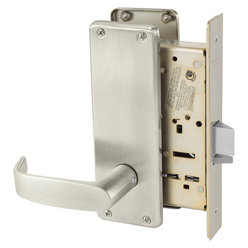 Mortise Lock Satin Nickel Plated Clear Coated