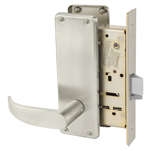 Mortise Lock Satin Nickel Plated Clear Coated