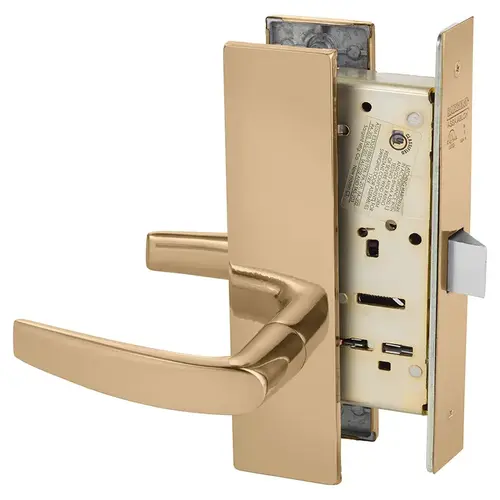 Mortise Lock Bright Bronze Clear Coated