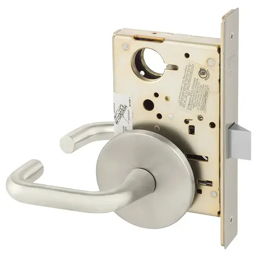 Mortise Lock Satin Nickel Plated Clear Coated