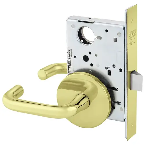 Mortise Lock Bright Brass