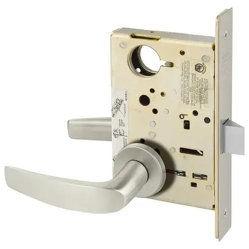 Mortise Lock Satin Nickel Plated Clear Coated