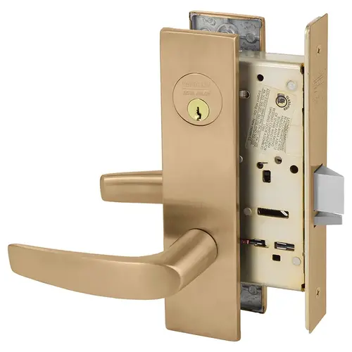 Mortise Lock Satin Bronze Clear Coated