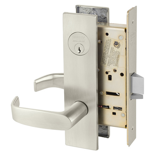 Mortise Lock Satin Nickel Plated Clear Coated