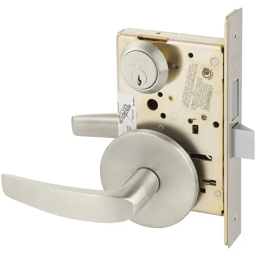 Mortise Lock Satin Nickel Plated Clear Coated