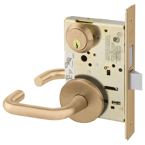 Mortise Lock Satin Bronze Clear Coated