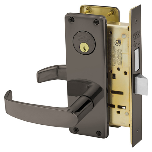 Mortise Lock Oxidized Satin Bronze Relieved Clear Coated