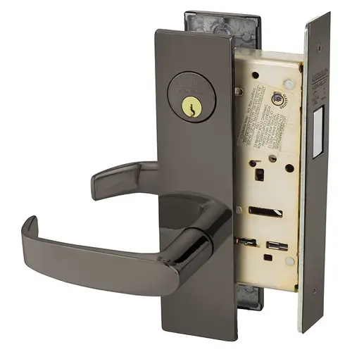 Mortise Lock Oxidized Satin Bronze Relieved Clear Coated