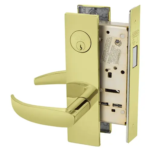 Mortise Lock Bright Brass