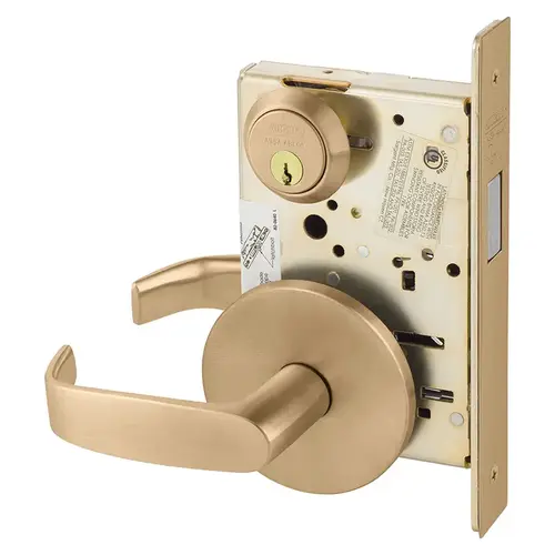 Mortise Lock Satin Bronze Clear Coated