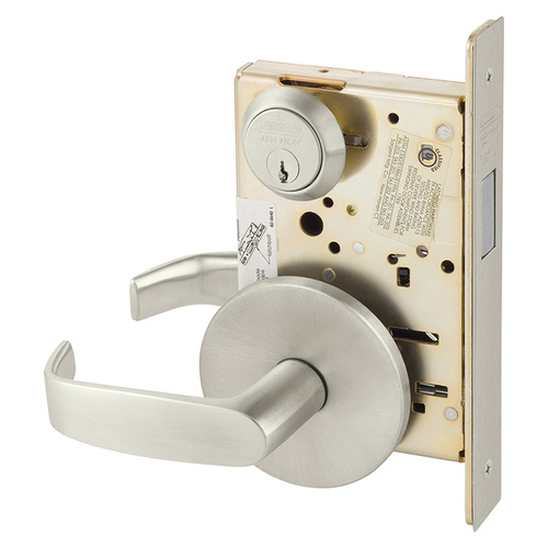 Mortise Lock Satin Nickel Plated Clear Coated