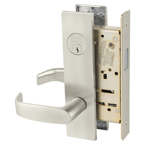 Mortise Lock Satin Nickel Plated Clear Coated