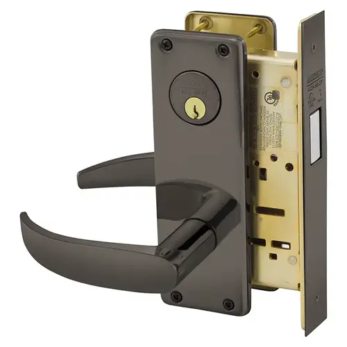 Mortise Lock Oxidized Satin Bronze Relieved Clear Coated