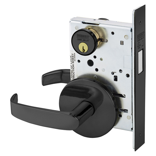 Mortise Lock Dark Oxidized Statuary Bronze Clear Coated