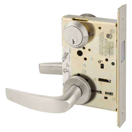 Mortise Lock Satin Nickel Plated Clear Coated