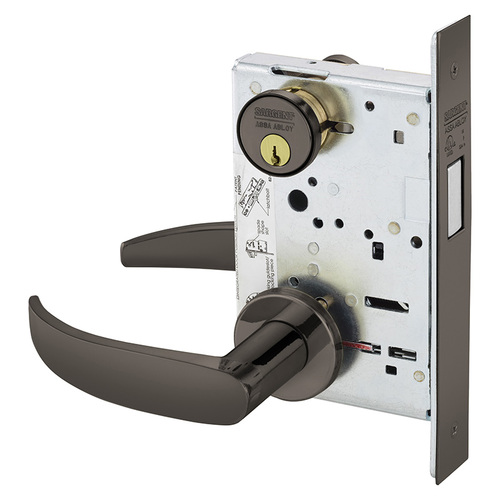 Mortise Lock Oxidized Satin Bronze Relieved Clear Coated