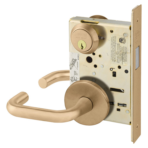 Mortise Lock Satin Bronze Clear Coated