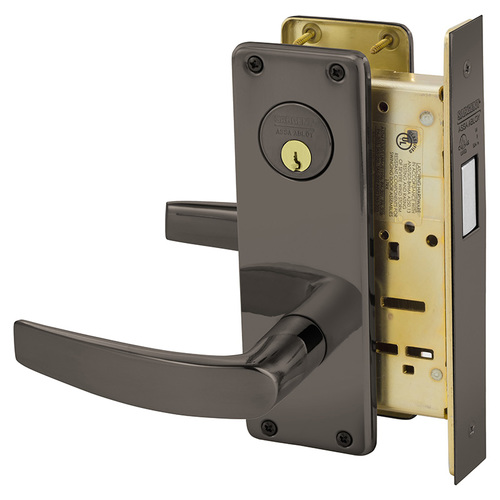 Mortise Lock Oxidized Satin Bronze Relieved Clear Coated