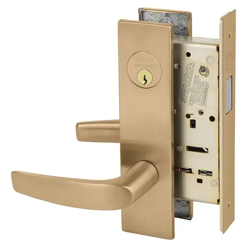 Mortise Lock Satin Bronze Clear Coated