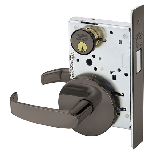 Mortise Lock Oxidized Satin Bronze Relieved Clear Coated