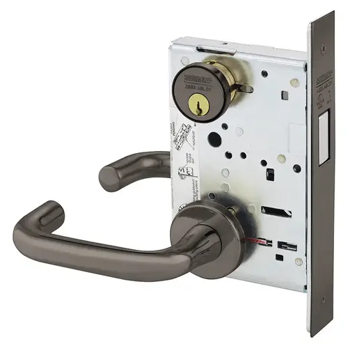 Mortise Lock Oxidized Satin Bronze Relieved Clear Coated