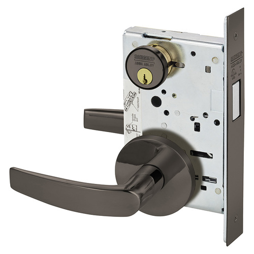 Mortise Lock Oxidized Satin Bronze Relieved Clear Coated