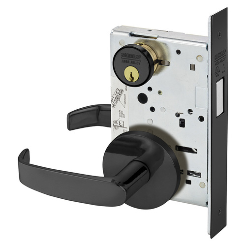 Mortise Lock Dark Oxidized Statuary Bronze Clear Coated