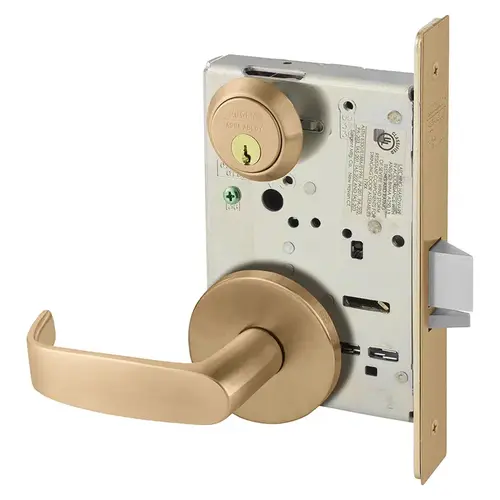 Mortise Lock Satin Bronze Clear Coated