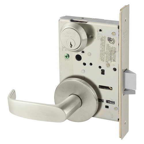 Mortise Lock Satin Nickel Plated Clear Coated