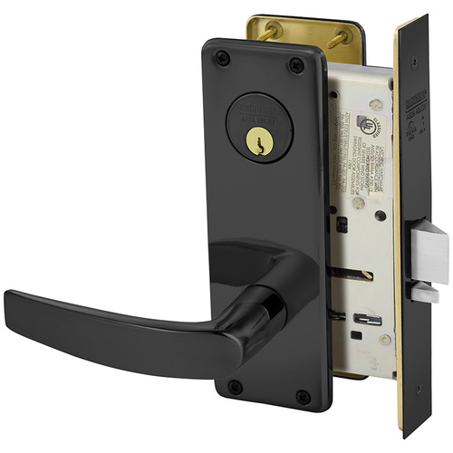 Mortise Lock Dark Oxidized Statuary Bronze Clear Coated