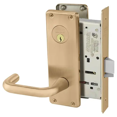 Mortise Lock Satin Bronze Clear Coated