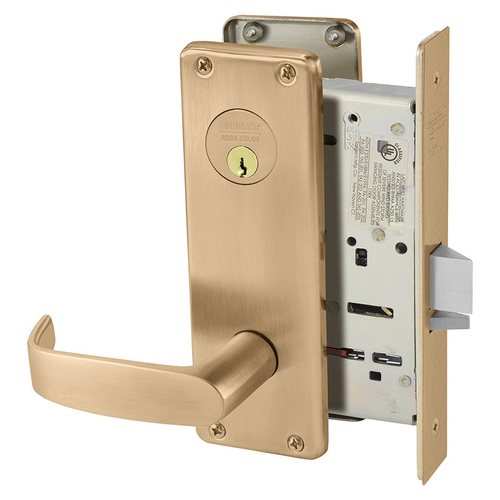 Mortise Lock Satin Bronze Clear Coated