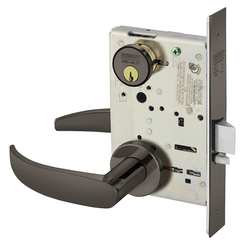 Mortise Lock Oxidized Satin Bronze Relieved Clear Coated