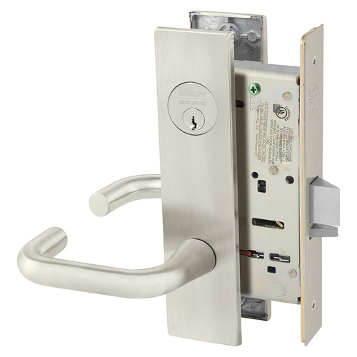 Mortise Lock Satin Nickel Plated Clear Coated