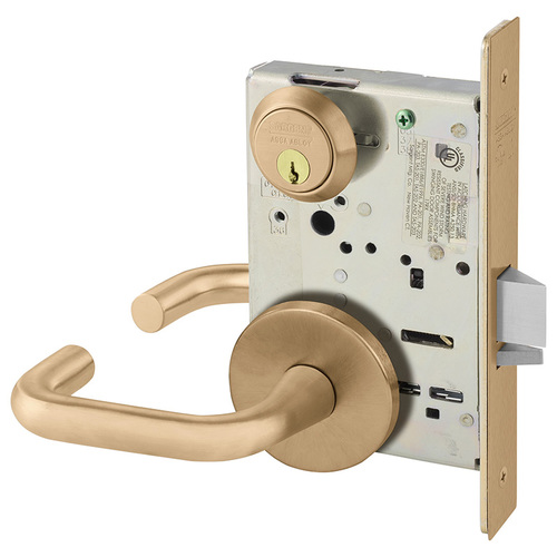 Mortise Lock Satin Bronze Clear Coated