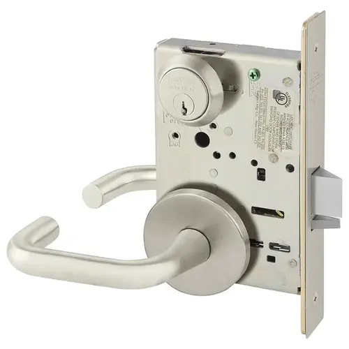 Mortise Lock Satin Nickel Plated Clear Coated