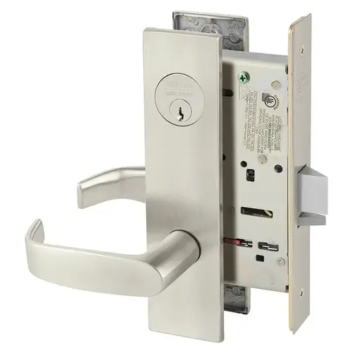 Mortise Lock Satin Nickel Plated Clear Coated