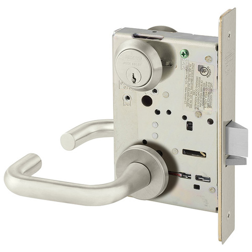 Mortise Lock Satin Nickel Plated Clear Coated