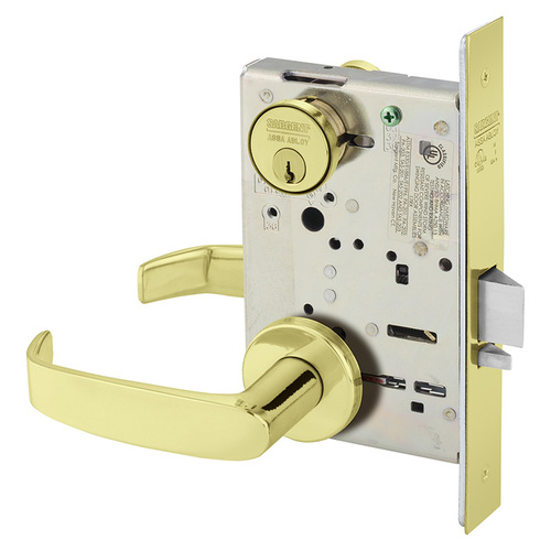 Mortise Lock Bright Brass